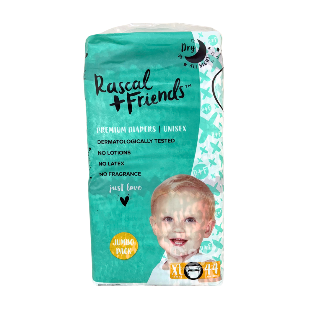 Rascal + Friends Premium Diapers Extra Large 44 Pieces